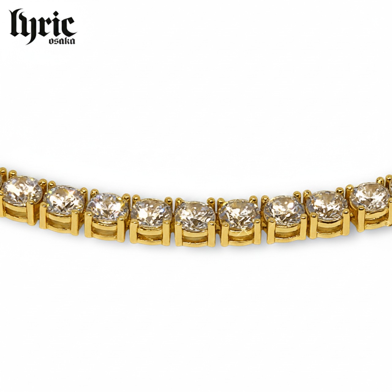 5mm 55cm luxury tennis necklace gold