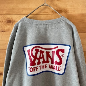 【VANS】バックプリント ワンポイント ロゴ プリント スウェット トレーナー VANS OFF THE WALL サイズL  バンズ US古着