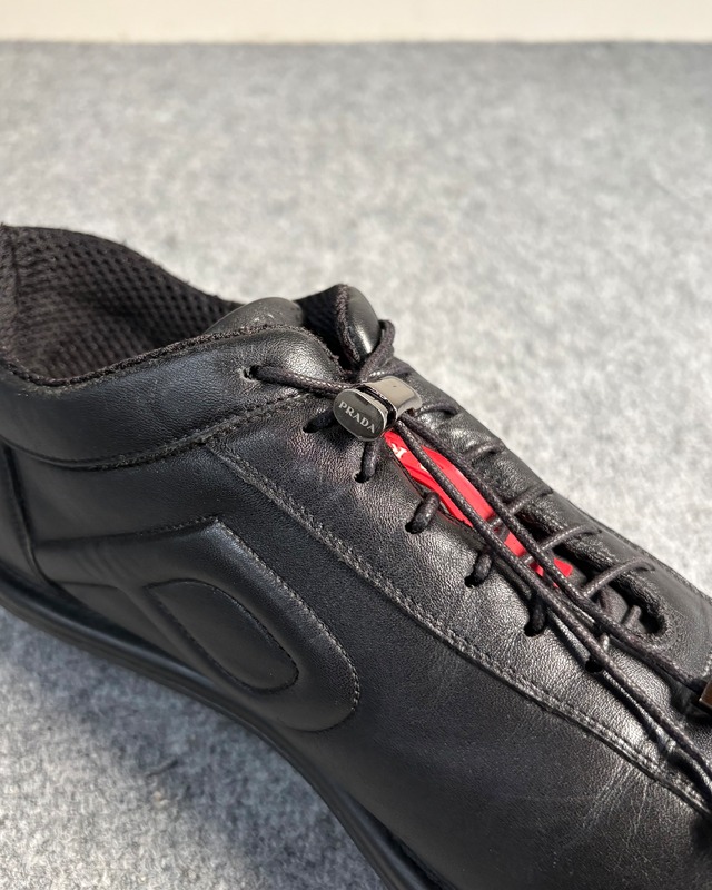 【PRADA SPORT】flat leather sneaker