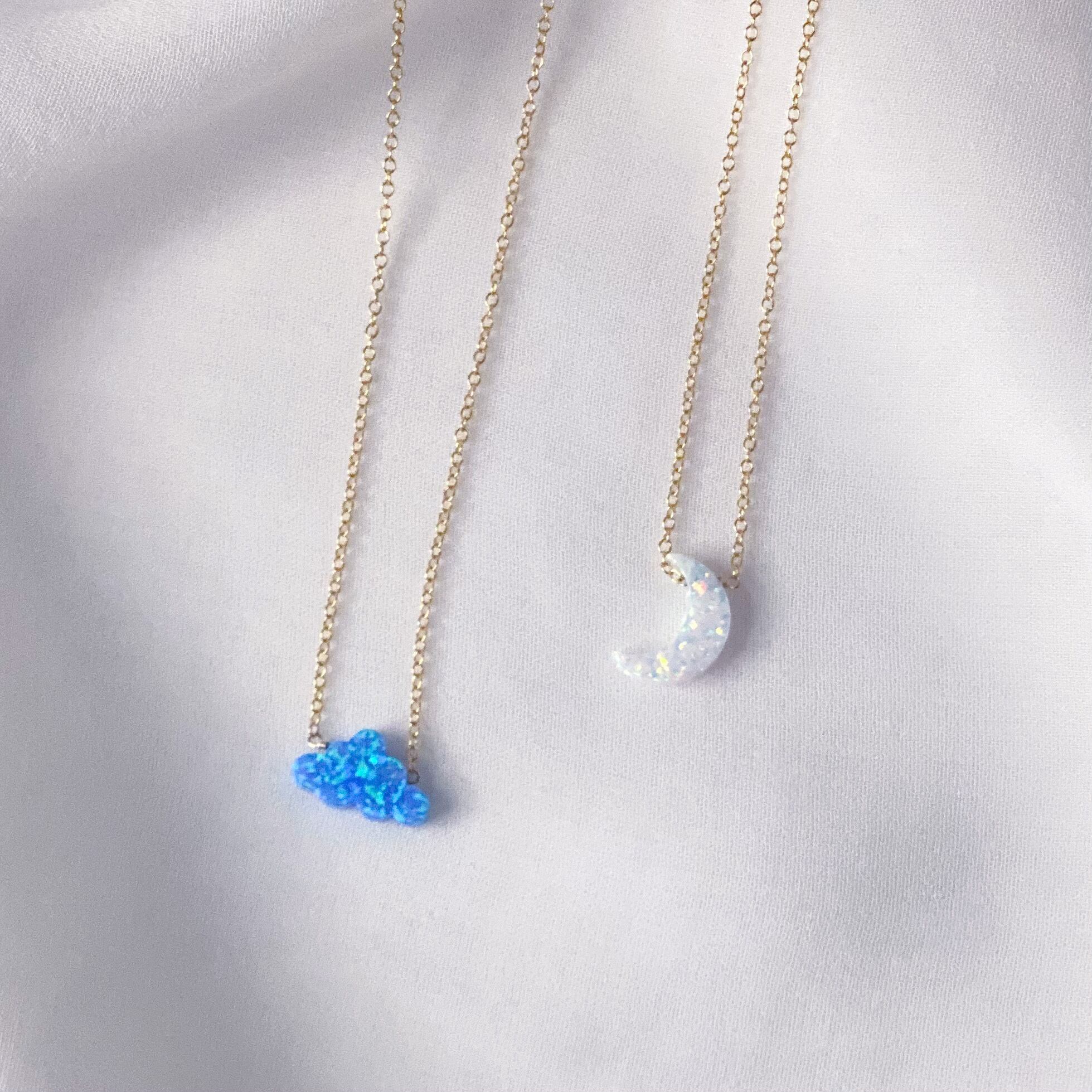 雲オパールネックレス ゴールド（14KGF） | Bubble Gem⌇天然石