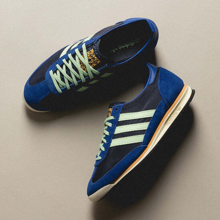 関税送料込み【ADIDAS】SL 72 RS in Indigo, Green & Blue ADIDAS SL 72 Night Indigo, Semi Green Spark & Team Royal