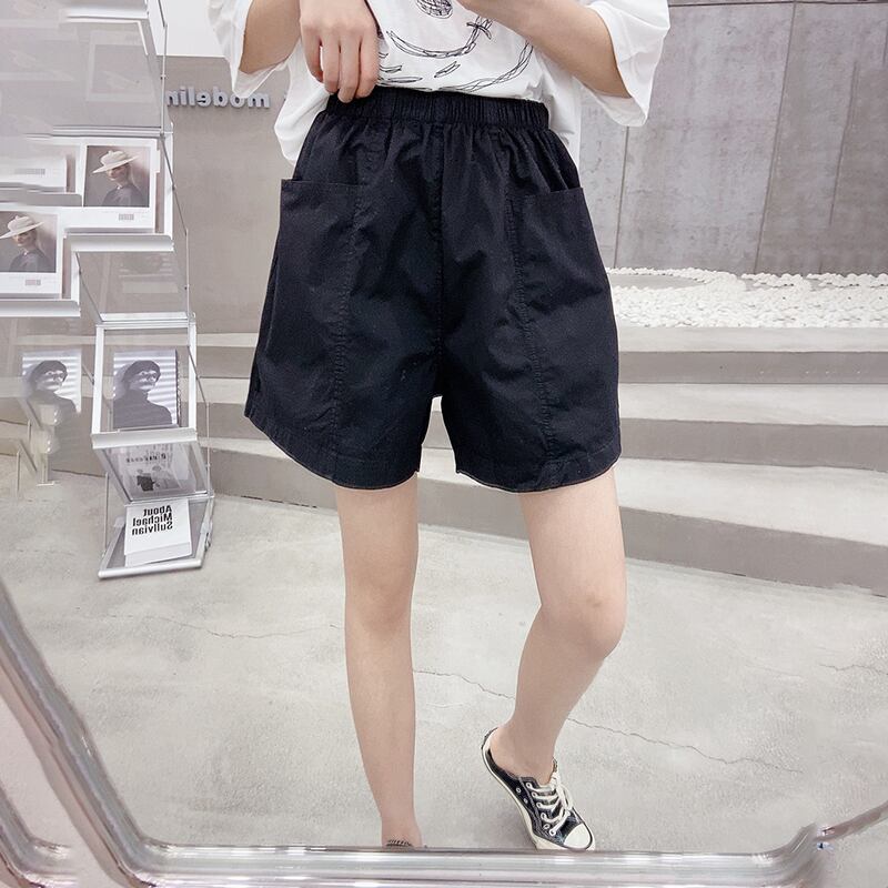 サマーハイウェストルーズショーツ パンツ 大きめサイズ 夏物 ブルマー ミックスインファッション24495658663