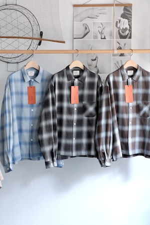 "H UNIT" "Indigo check shirt"