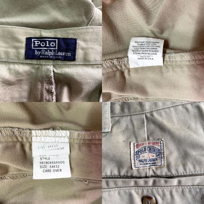 90年代 USA製 Polo Ralph Lauren ポロラルフローレン 2タック 