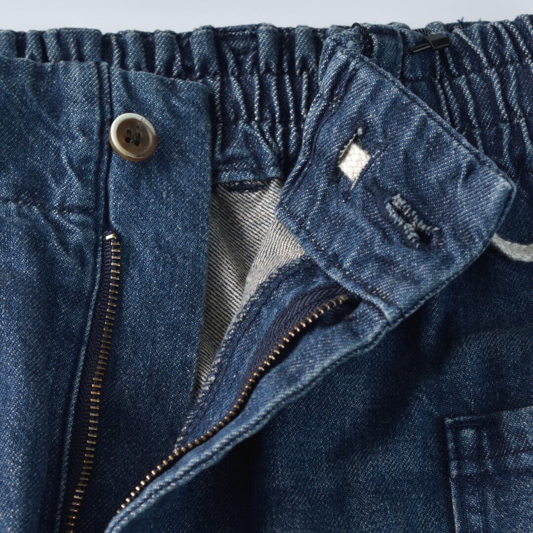 atelier naruse アトリエナルセ コットンデニムバルーンパンツ ウエストがゴムとドローコードで調整できる