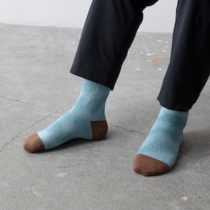 TRICOTÉ /【23−26cm】 bumpy blur stripe socks TR41SO038
