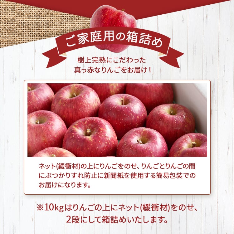 飯坂ファーム　家庭用　サンふじ　訳あり】りんご　3kg
