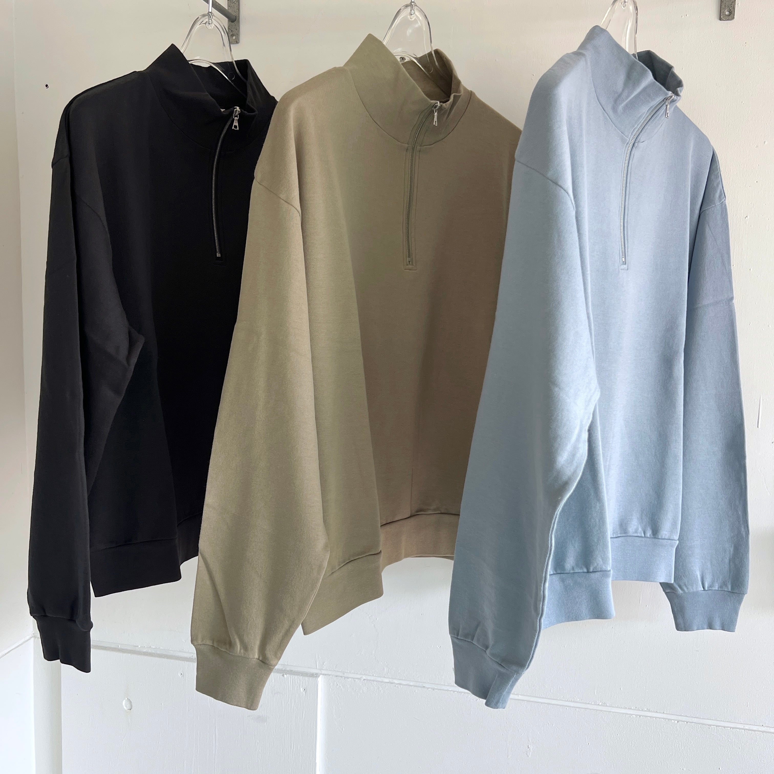 AURALEE/オーラリー・SUPER HIGH GAUGE HALF ZIP P/O | a flat shop
