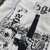 【bomber017】M sizeリバーシブル中綿ボンバー Velour × original print MIX BOMBER JACKET