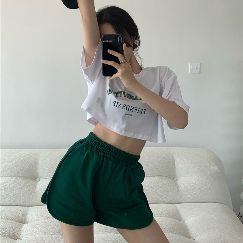 レディースサマースタイルプリントTシャツ カジュアルショーツ 夏物 ブルマー ドラファッションホール22910816316