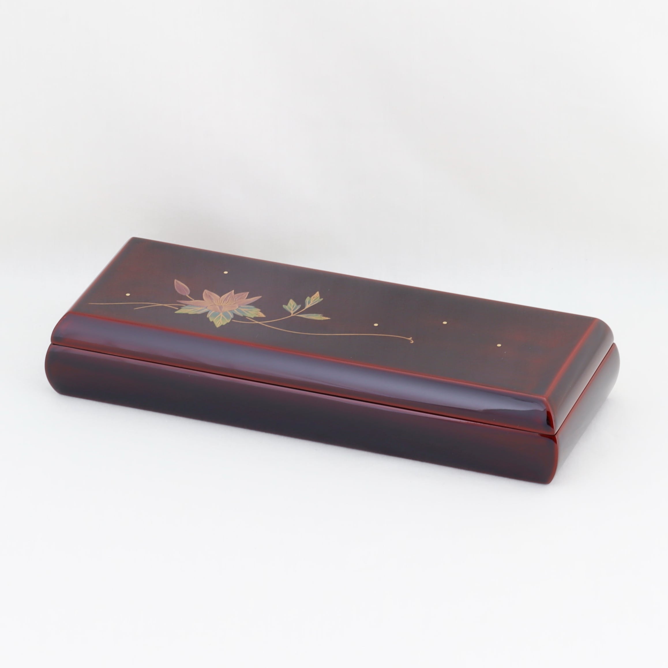820 輪島塗 卓上筆入れ／溜塗／鉄線蒔絵 | 輪島塗 加藤漆器店 公式