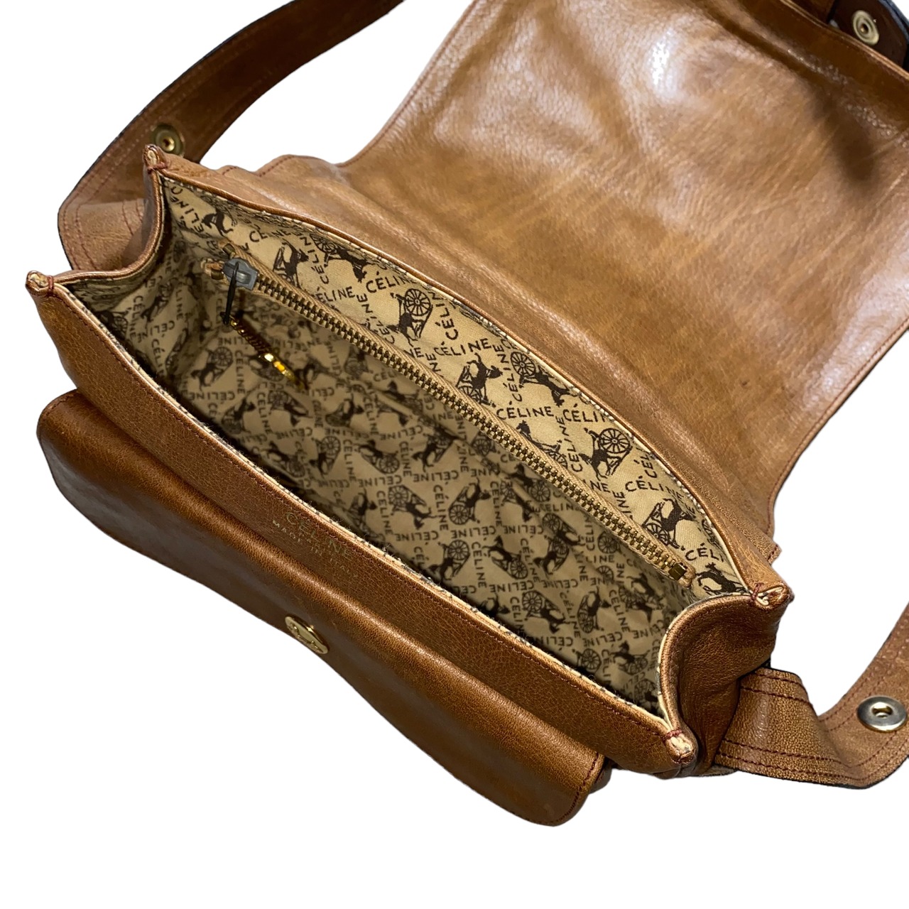 vintage CELINE leather saddle bag