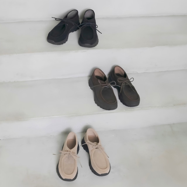 【 anuke 】Eco Suede Moccasin