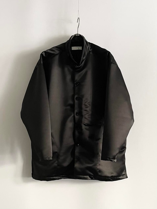 T/f Lv4 heavy satin loose fit coverall - black
