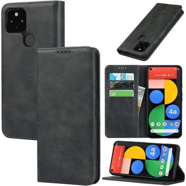 google pixel 4a 5g ケース 手帳型 pixel4a5g ケース 手帳型 ピクセル4a 5g ケース 手帳型 ピクセル4a 5g カバー 手帳カバー ピクセル4a 5g google4a5gスマホケース グーグル4a5g ケース グーグルピクセル4a5g ケース 手帳型 カードスロット、キックスタンド レザー ブラック 2482