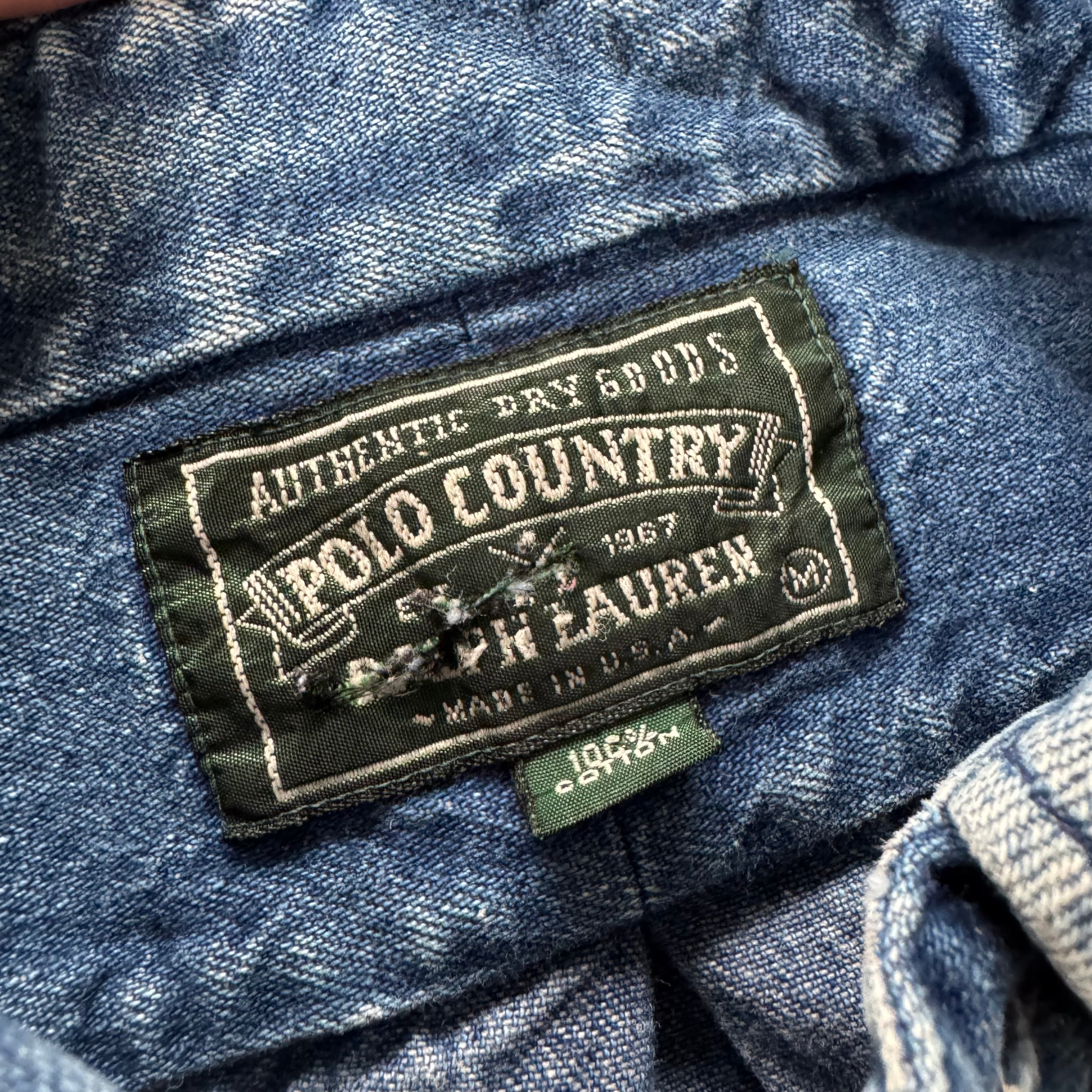 POLO COUNTRY B.D. Denim Shirt/ USA MADE | Rei-mart