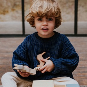 ＜YUKI KIDSWEAR＞チャンキーニット セーター Chunky Knitted Sweater-Navy