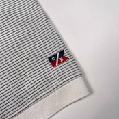 CUTTER&BUCK カッターアンドバック ゴルフ ロゴ刺繍 アーガイル柄 半袖 ドライ ポロシャツ サイズ L /メンズ/ホワイト系