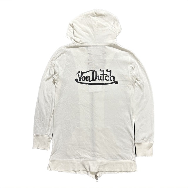 “VonDutch”long zip-up hoodie
