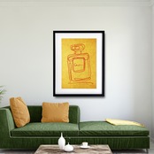 EAU DE PARFUM N°23｜香りを一筆で描く上質ミニマル香水アートポスター｜ホテルライク空間に映える静かな一枚｜A4ポスター