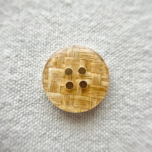 穀物チェック×ナチュラルベージュ 4穴 20㎜