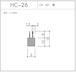 気密材 HC-26（CR 60° 黒）L=3000mm 1本 ホクシヨー １〜25本までご希望の本数でお買い求め出来ます