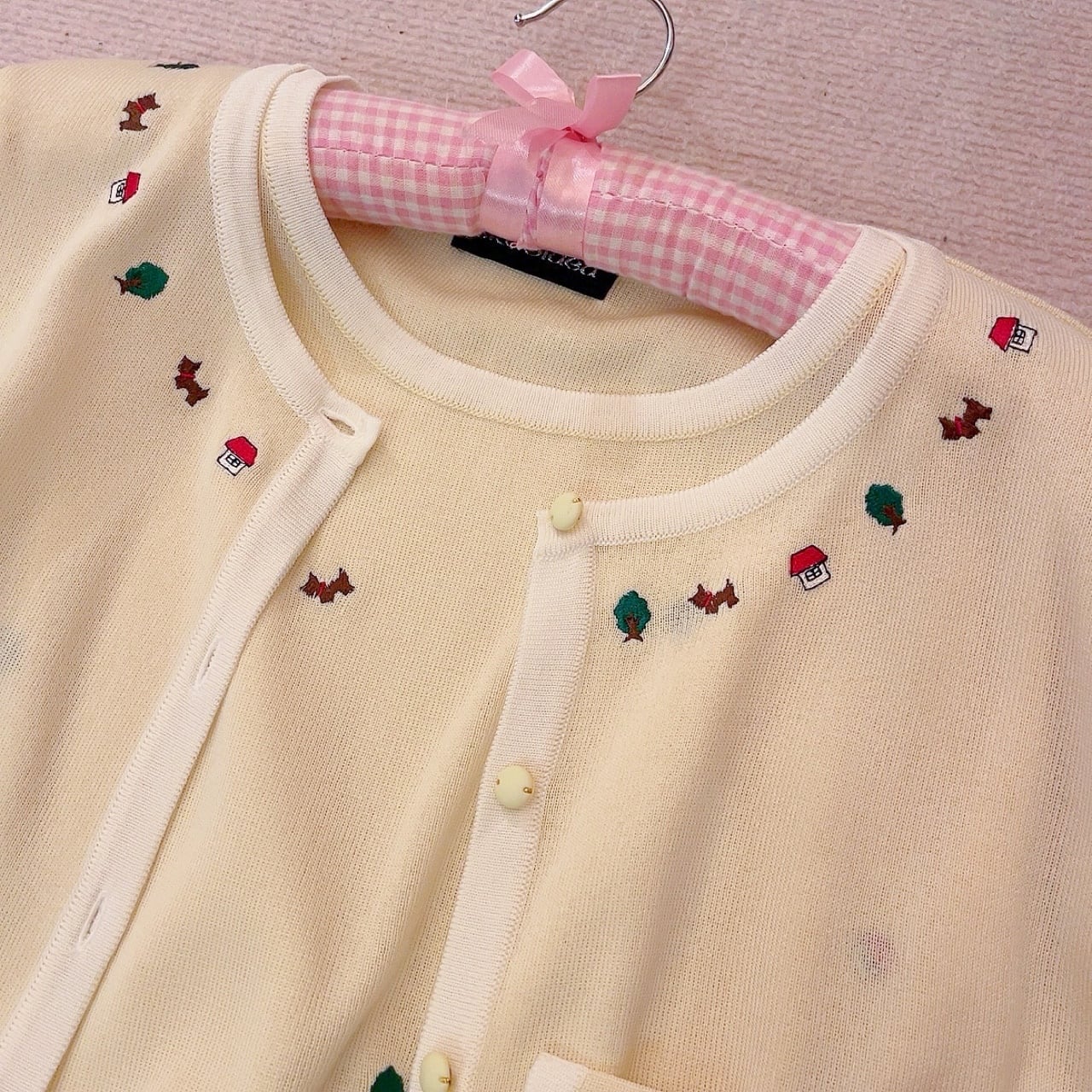 mini dog & house & treb ensemble knit