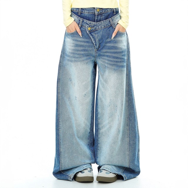 マルチスターデザインワイドデニムパンツ 1col   R02627