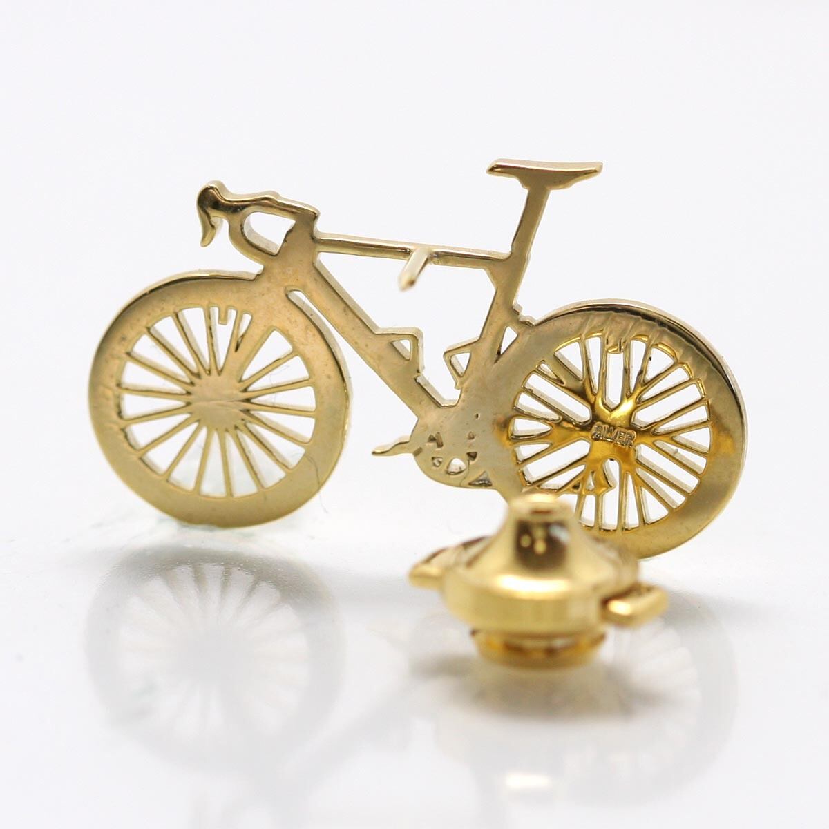 自転車ピンバッチ・ピンブローチ・ジュエリー【18金ゴールドカラー