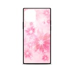 夢花 - 和風 四角型 強化ガラスiPhoneケース