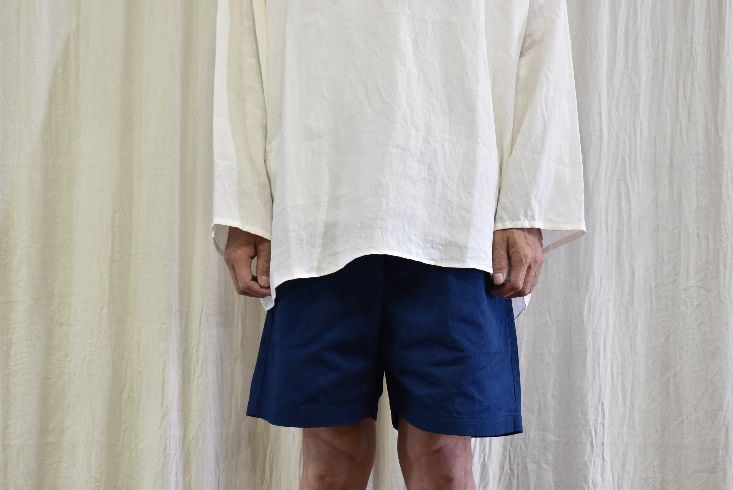 aulico COTTON SHORT PANTS NAVY | rasikufuku