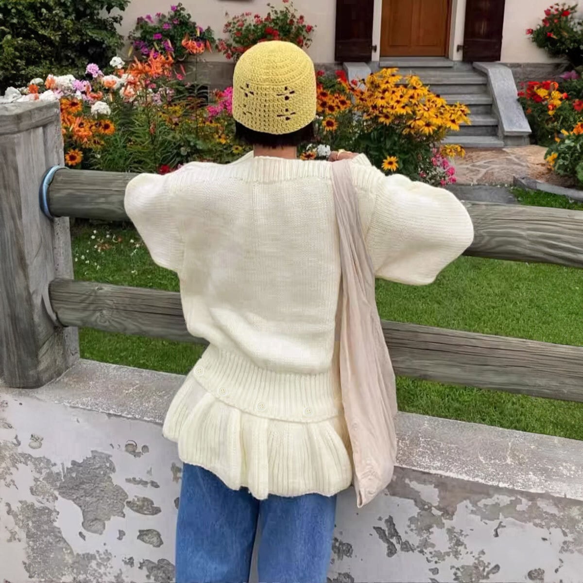 ペプラム ニット 長袖 レディース 春秋冬 韓国 重ね着風 レイヤード きれいめ 大人 かわいい おしゃれ 取り外し可能 ニットセーター トップス 大人可愛い 大人女子