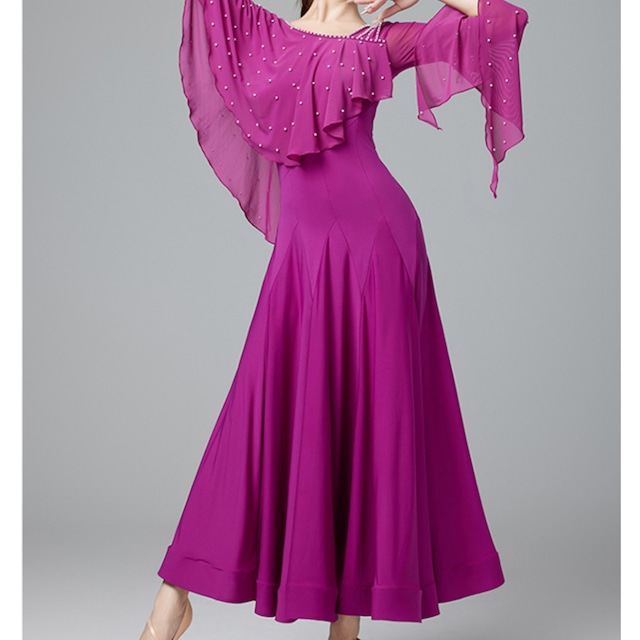 Aライン フレアースカート ケープスリーブデザインドレス ds0193