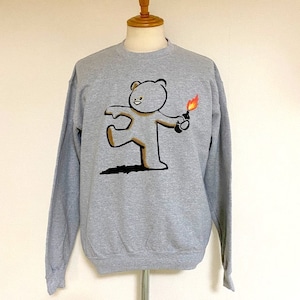 BANKSY  SWEAT SHIRT - TEDDY　Sport Gray