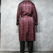~70's paisley pattern satin gown