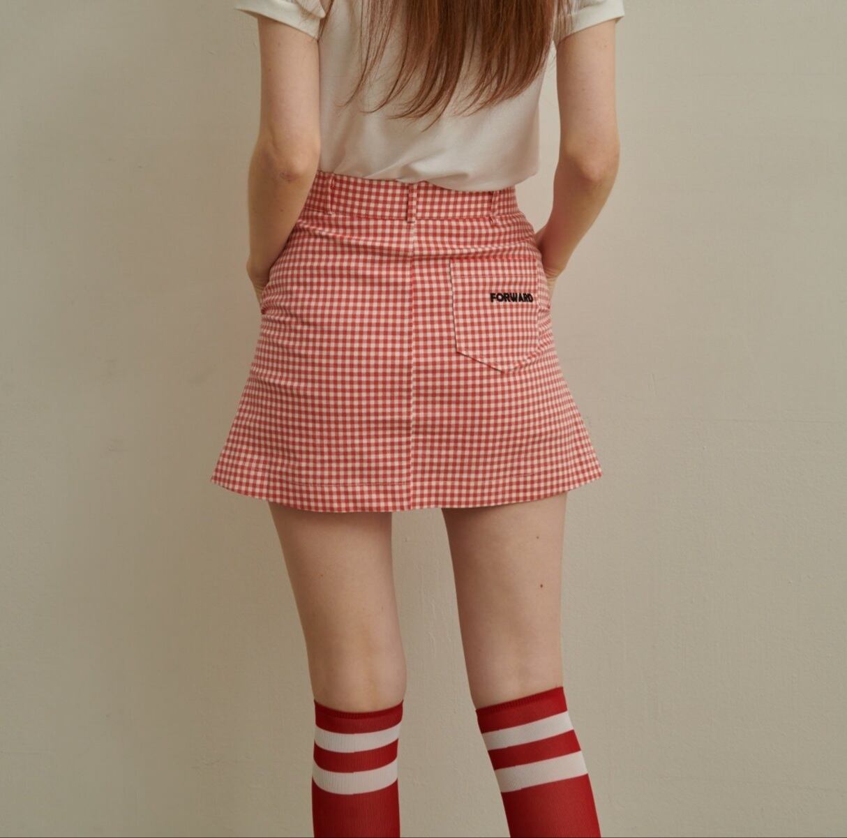 PEARLY GATES - 韓国ゴルフウェア★ギンガムチェックプリーツスカート PEARLY GATES - 韓国ゴルフウェア☆ギンガムチェックプリーツ