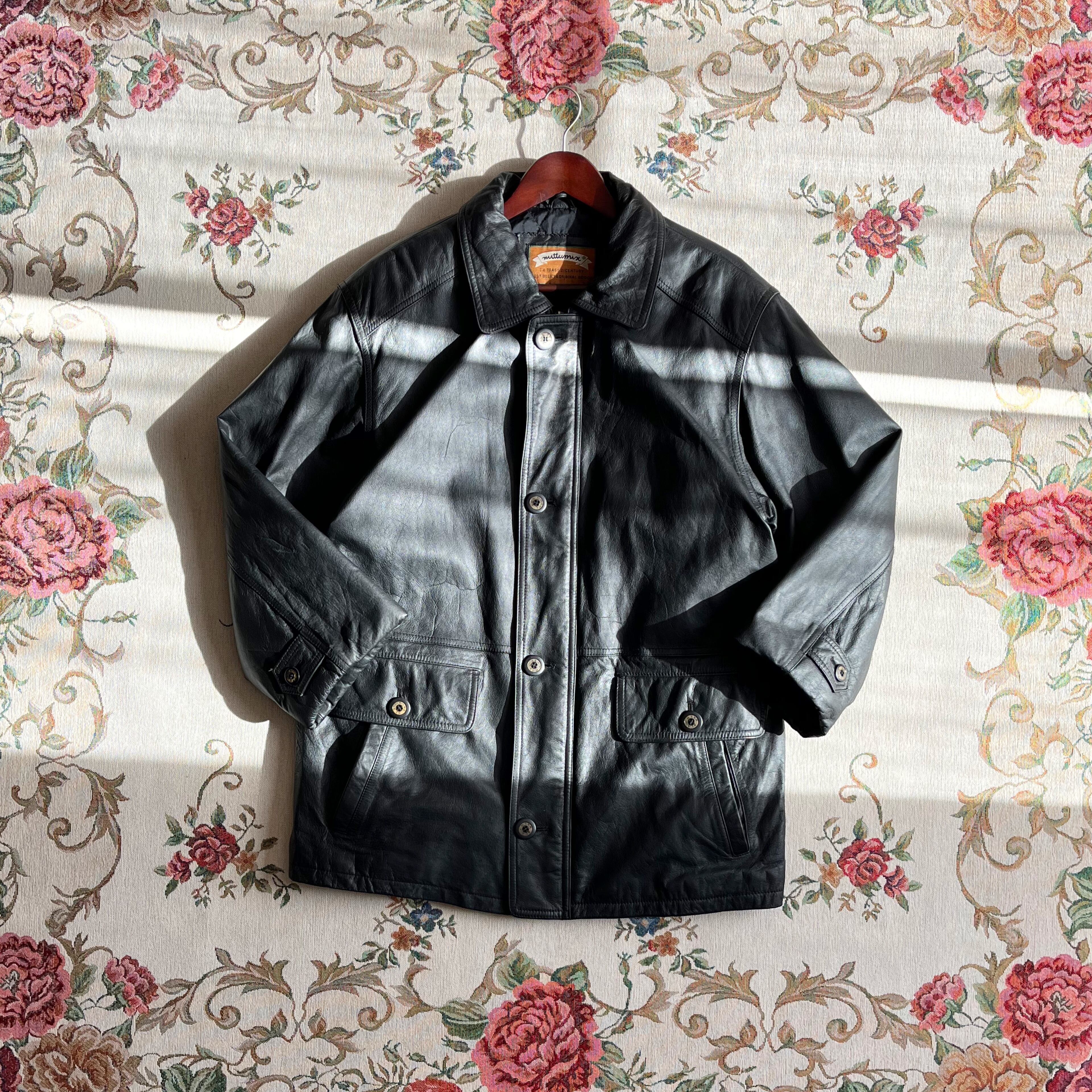 vintage cowhide leather jacket