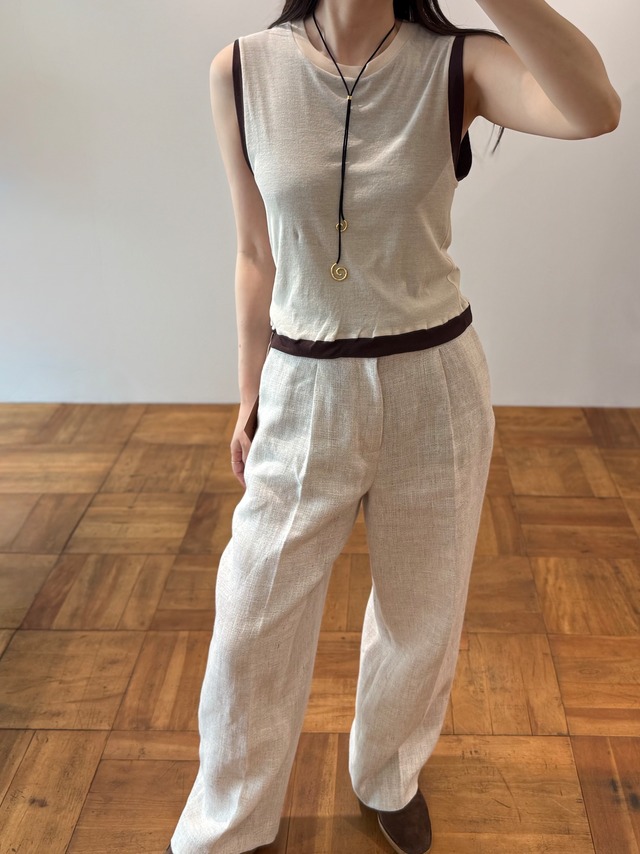 jonnlynx/JL226-CT1100 Double tank beige×brown