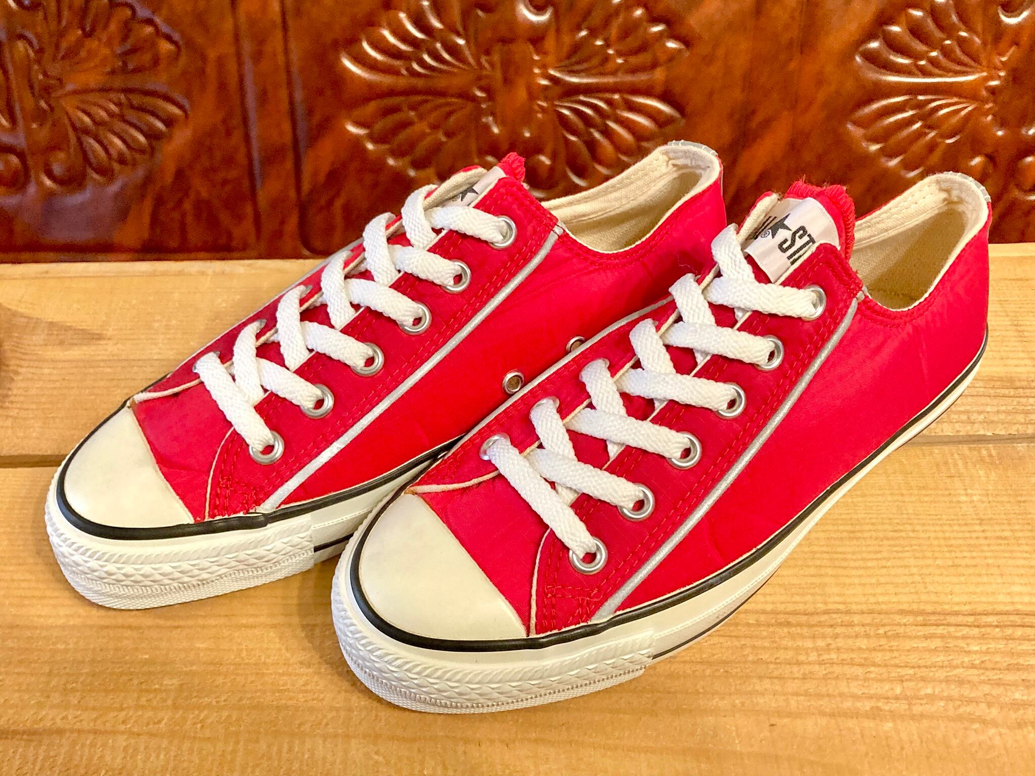 converse(コンバース) ALL STAR  F(オールスター )ナイロン 赤/シルバー 7.5 26cm 90s 255