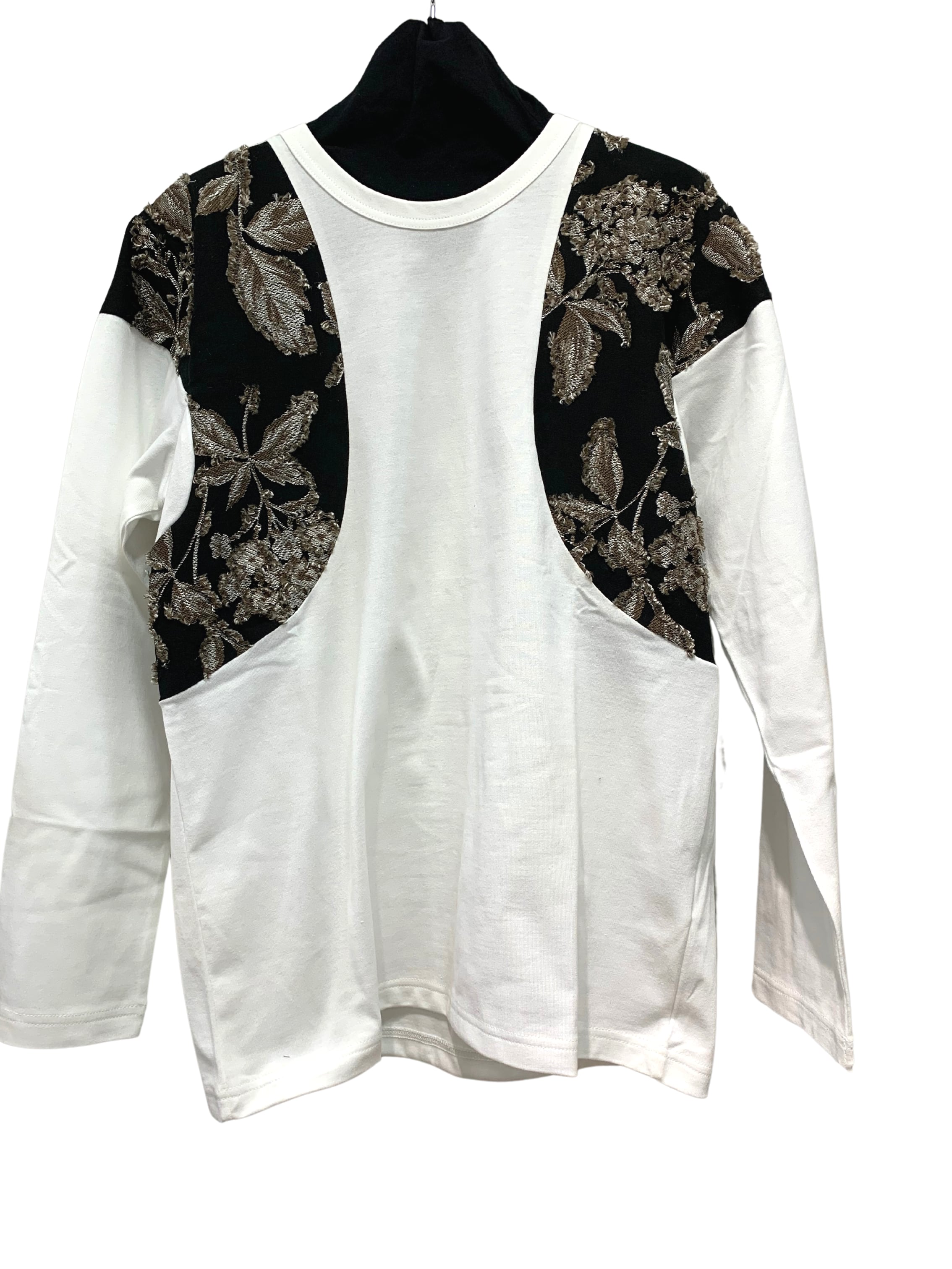 ジャガードカットソー White