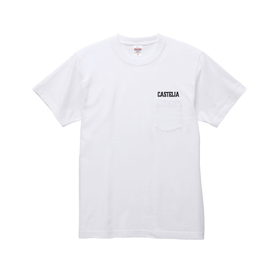 カジュアル】FRONT-LOGO POCKET T-SHIRTS【受注生産】CAST-003-WHITE