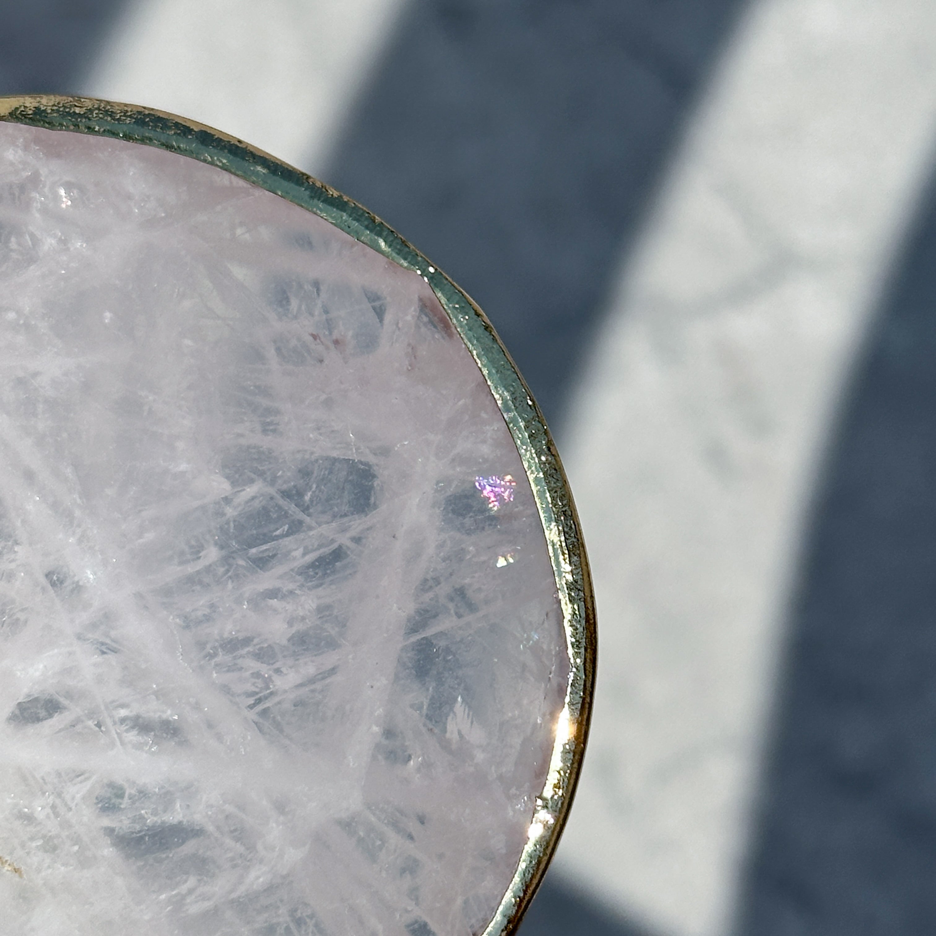 ローズクォーツコースター・丸型 02小◇Rose Quartz Coaster◇天然石