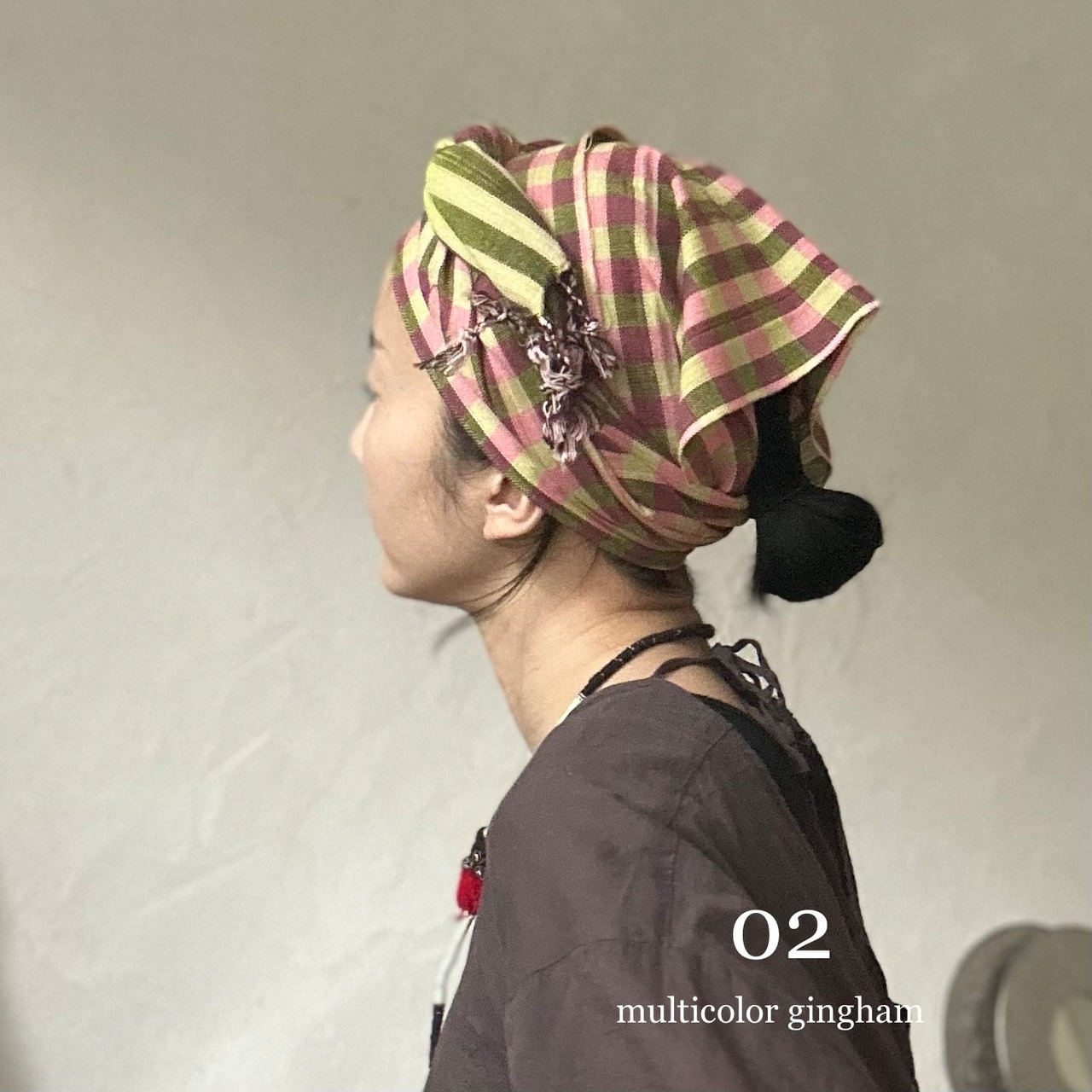 Krama from Cambodia   03   マルチカラー　小さいサイズ