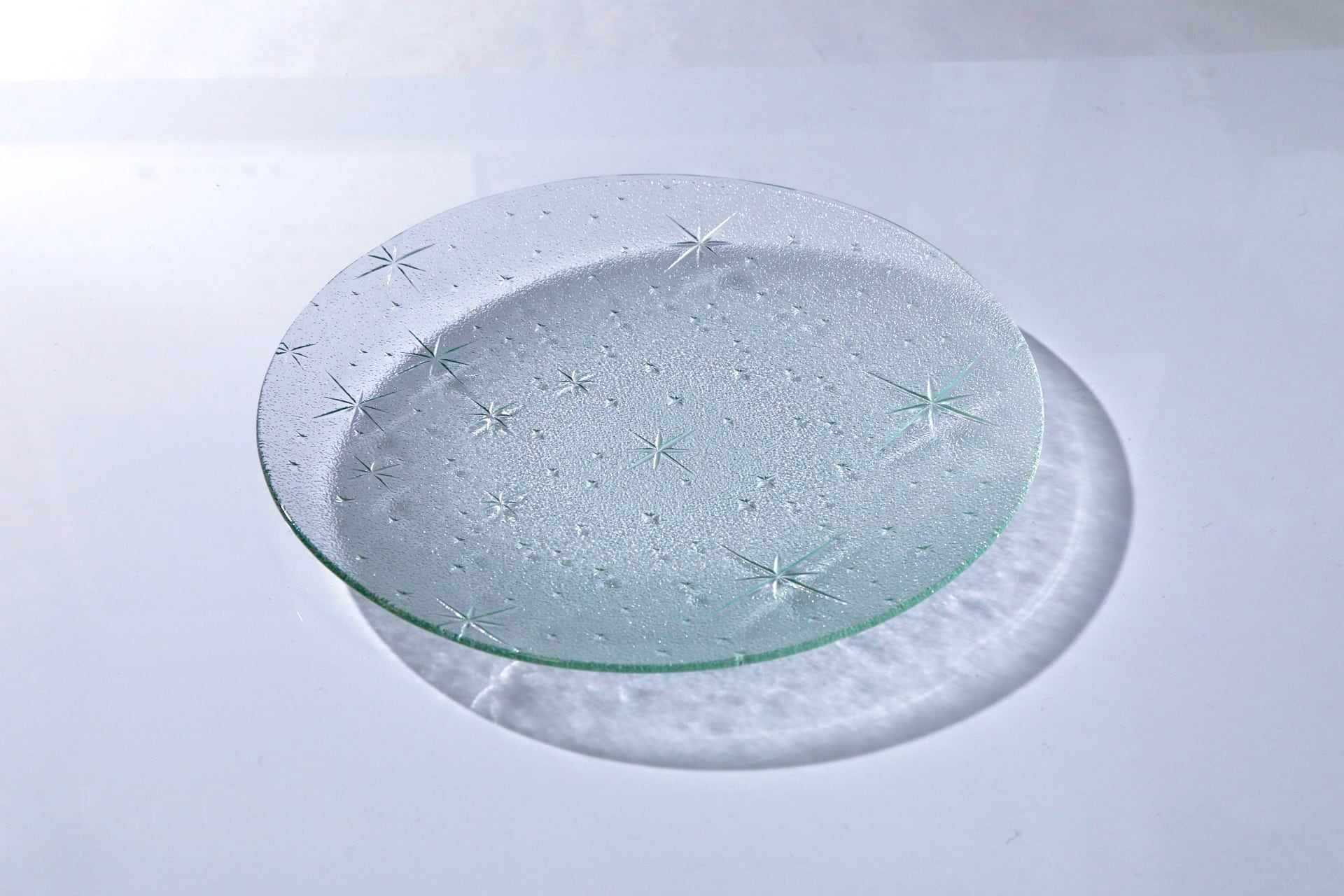 昭和型ガラス「銀河」 皿 円形 大(Φ180mm)