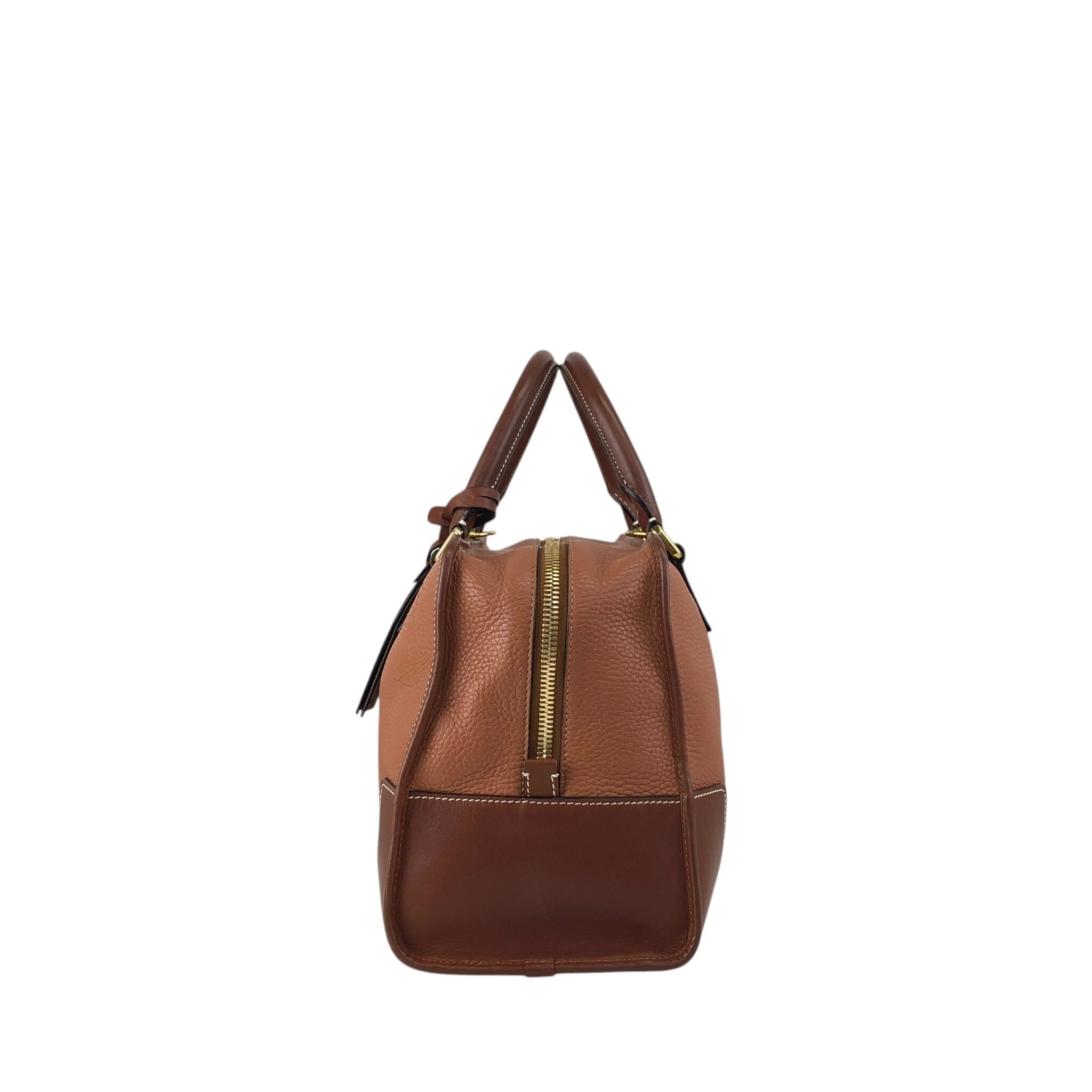 LOEWE ロエベ アマソナ36 ハンドバッグ ピンクブラウン アナグラム