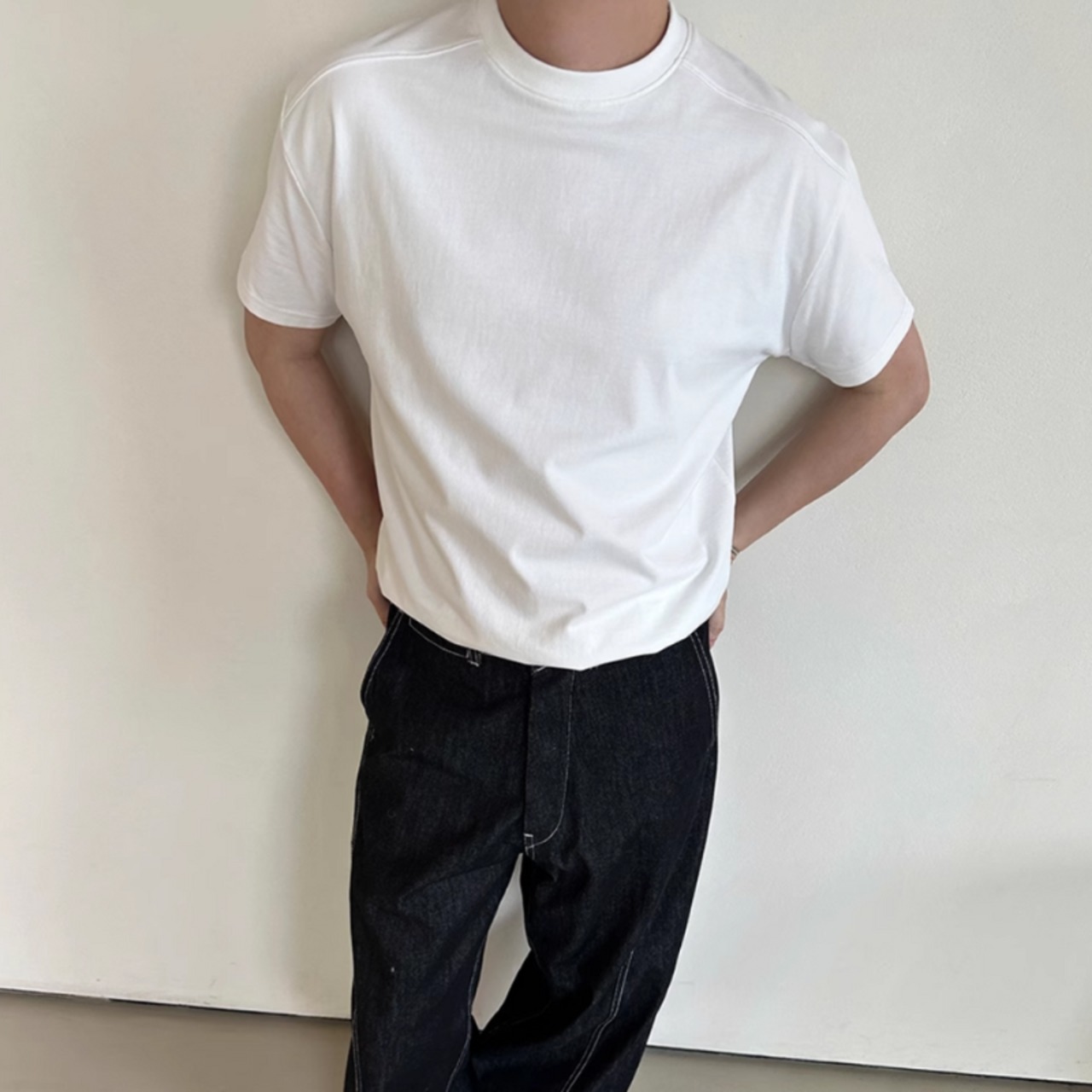 肩立体裁断スペシャルカフスTシャツ　0734