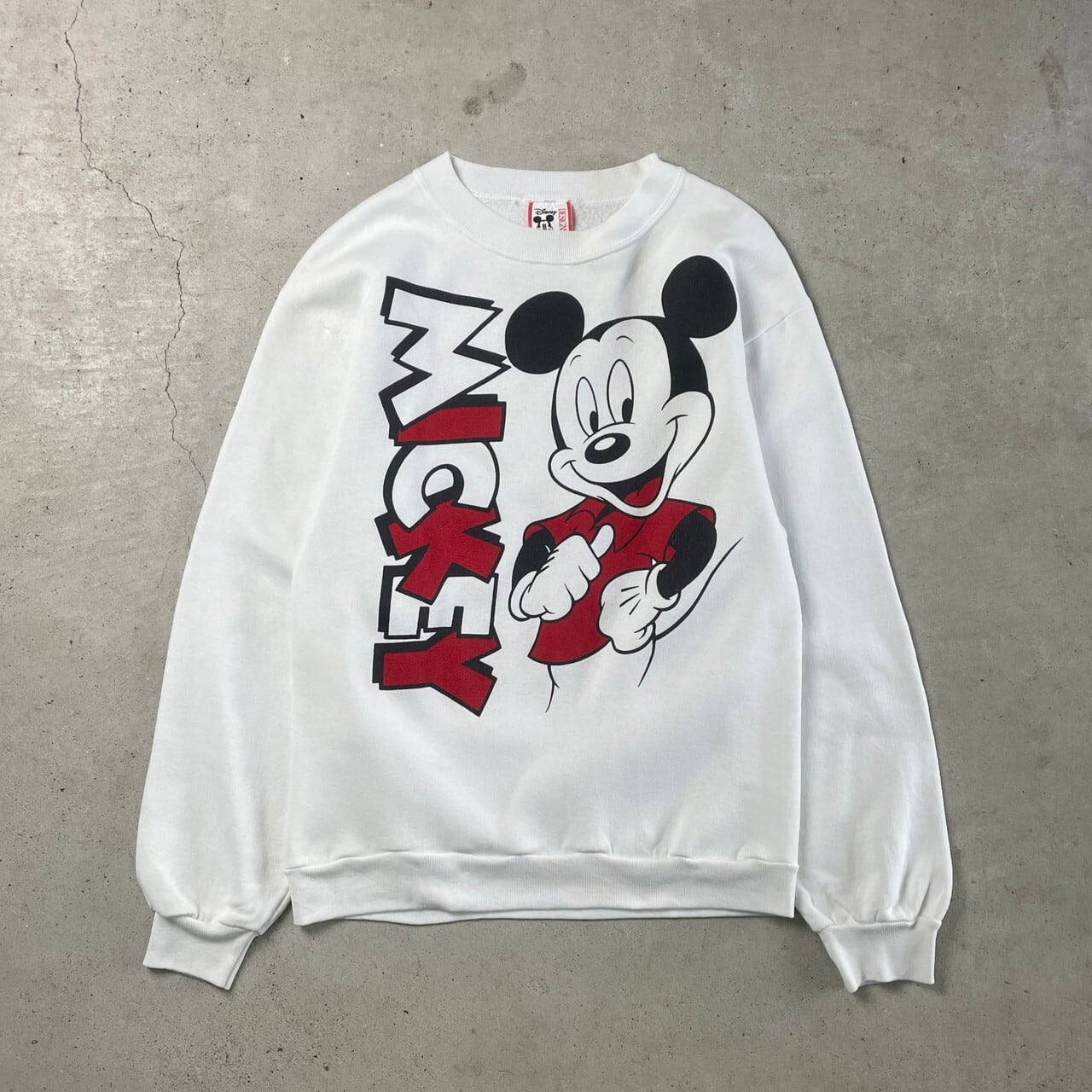 90年代 USA製 Disney ミッキーマウス スウェットシャツ 両面プリント