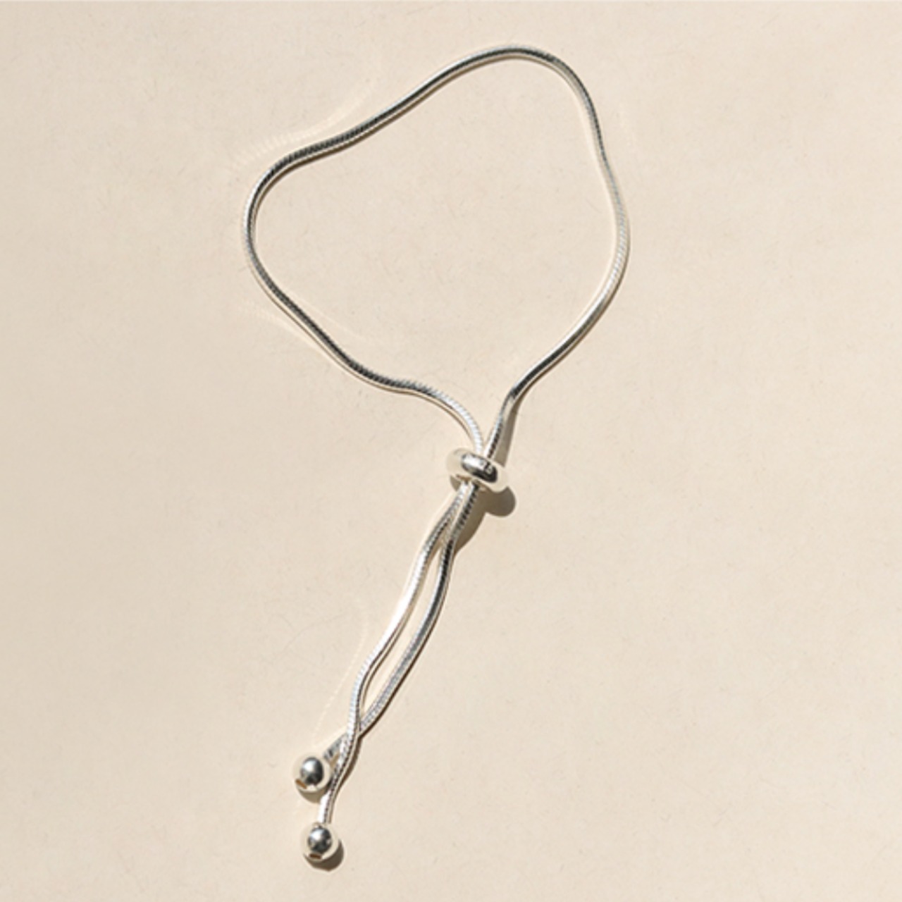 silver925 snake chain  adjustable bracelet