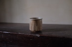 伊黒陶石鎬湯呑/志郎　　　　　　Igro-porcelain clay fluted carving cup/Shiro