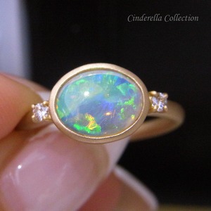 【オーダー可能】リング（画像例：オパール）アームしっかり系